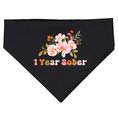 1 Year Sober Gift Sober Anniversary Gift Sobriety Gift Recovery Soberversary USA-Made Doggie Bandana