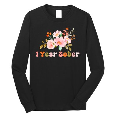 1 Year Sober Gift Sober Anniversary Gift Sobriety Gift Recovery Soberversary Long Sleeve Shirt