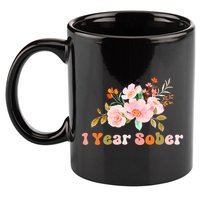 1 Year Sober Gift Sober Anniversary Gift Sobriety Gift Recovery Soberversary 11oz C Handle Ceramic Mug