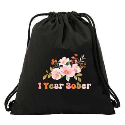 1 Year Sober Gift Sober Anniversary Gift Sobriety Gift Recovery Soberversary Drawstring Bag