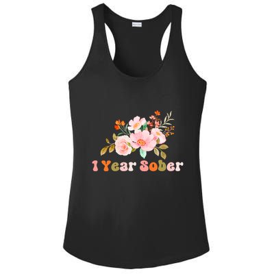 1 Year Sober Gift Sober Anniversary Gift Sobriety Gift Recovery Soberversary Ladies PosiCharge Competitor Racerback Tank