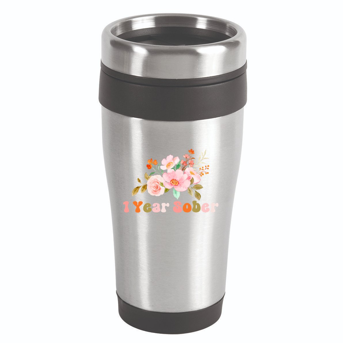 1 Year Sober Gift Sober Anniversary Gift Sobriety Gift Recovery Soberversary 16oz Travel Tumbler