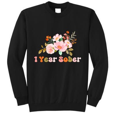 1 Year Sober Gift Sober Anniversary Gift Sobriety Gift Recovery Soberversary Tall Sweatshirt