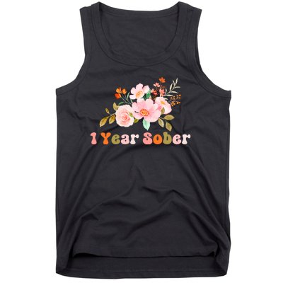 1 Year Sober Gift Sober Anniversary Gift Sobriety Gift Recovery Soberversary Tank Top