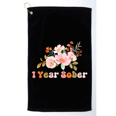 1 Year Sober Gift Sober Anniversary Gift Sobriety Gift Recovery Soberversary Golf Towel