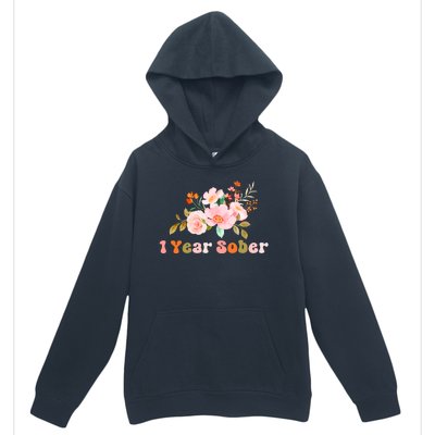 1 Year Sober Gift Sober Anniversary Gift Sobriety Gift Recovery Soberversary Urban Pullover Hoodie