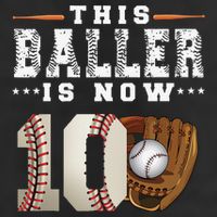 10 Years This Baller Is Now 10 Baseball 10th Birthday 11oz C Handle Ceramic Mug