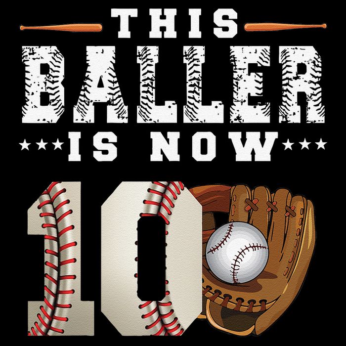 10 Years This Baller Is Now 10 Baseball 10th Birthday 16 in Basic Backpack