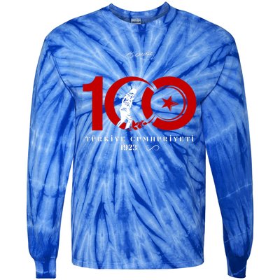 100 Yil Türkiye Cumhuriyeti 1923 Tie-Dye Long Sleeve Shirt