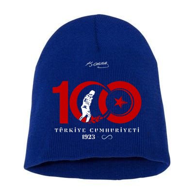 100 Yil Türkiye Cumhuriyeti 1923 Short Acrylic Beanie