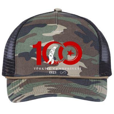 100 Yil Türkiye Cumhuriyeti 1923 Retro Rope Trucker Hat Cap