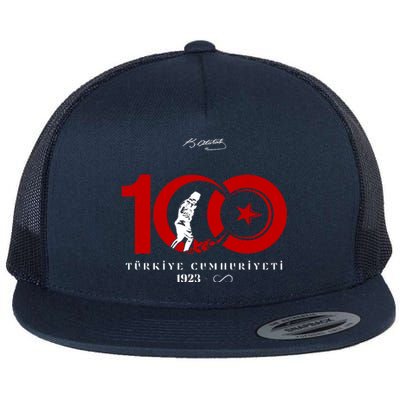 100 Yil Türkiye Cumhuriyeti 1923 Flat Bill Trucker Hat