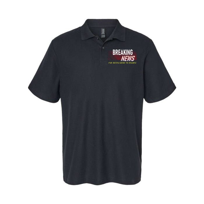 15 Year Work Anniversary 15th Employee Appreciation Softstyle Adult Sport Polo