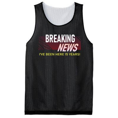 15 Year Work Anniversary 15th Employee Appreciation Mesh Reversible Basketball Jersey Tank