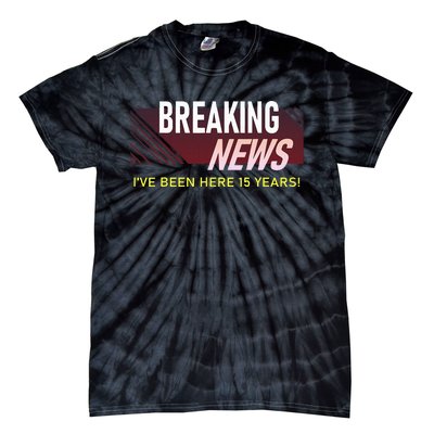 15 Year Work Anniversary 15th Employee Appreciation Tie-Dye T-Shirt