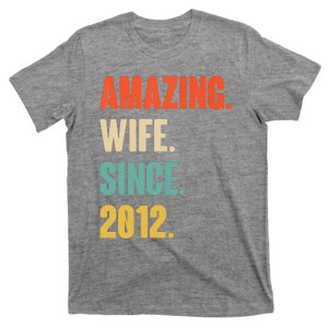 11th Year Wedding Anniversary Amazing Wife Since 2012 Epic T-Shirt