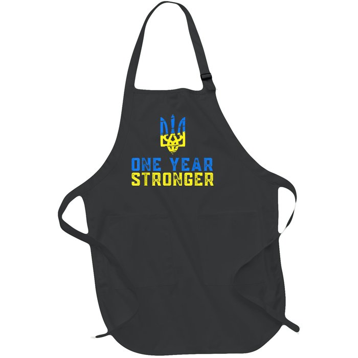 1 Year War Anniversary In Ukraine, Stand With Ukraine Full-Length Apron With Pockets