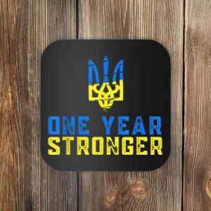 1 Year War Anniversary In Ukraine, Stand With Ukraine Coaster