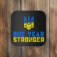 1 Year War Anniversary In Ukraine, Stand With Ukraine Coaster