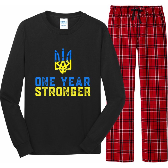 1 Year War Anniversary In Ukraine, Stand With Ukraine Long Sleeve Pajama Set