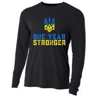 1 Year War Anniversary In Ukraine, Stand With Ukraine Cooling Performance Long Sleeve Crew