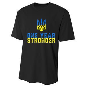 1 Year War Anniversary In Ukraine, Stand With Ukraine Performance Sprint T-Shirt