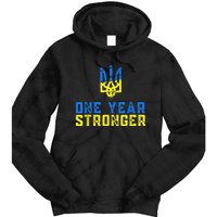 1 Year War Anniversary In Ukraine, Stand With Ukraine Tie Dye Hoodie