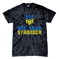 1 Year War Anniversary In Ukraine, Stand With Ukraine Tie-Dye T-Shirt