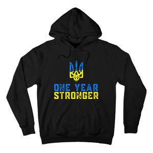 1 Year War Anniversary In Ukraine, Stand With Ukraine Tall Hoodie