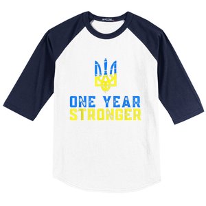 1 Year War Anniversary In Ukraine, Stand With Ukraine Baseball Sleeve Shirt