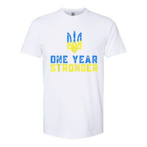 1 Year War Anniversary In Ukraine, Stand With Ukraine Softstyle CVC T-Shirt