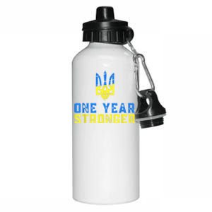 1 Year War Anniversary In Ukraine, Stand With Ukraine Aluminum Water Bottle