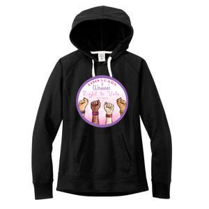 100 Years Women Right To Vote Centennial Xix 19th Women's Fleece Hoodie