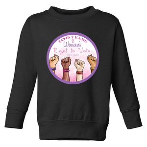 100 Years Women Right To Vote Centennial Xix 19th Toddler Sweatshirt