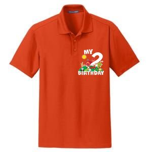 2 Year Old Farm My 2nd Birthday Dry Zone Grid Polo