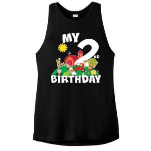 2 Year Old Farm My 2nd Birthday Ladies PosiCharge Tri-Blend Wicking Tank