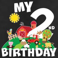 2 Year Old Farm My 2nd Birthday 7 Panel Mesh Trucker Snapback Hat