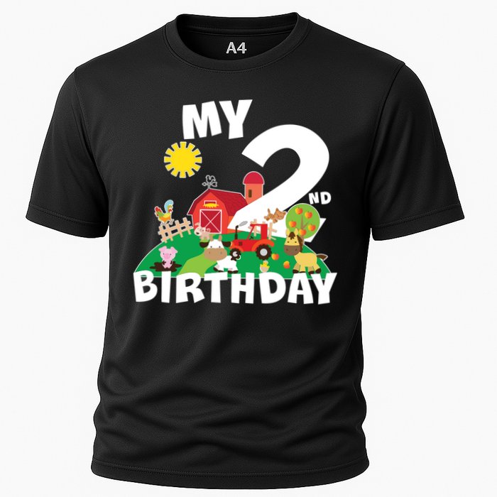 2 Year Old Farm My 2nd Birthday Performance Shirt