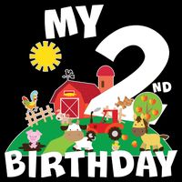 2 Year Old Farm My 2nd Birthday Performance Shirt