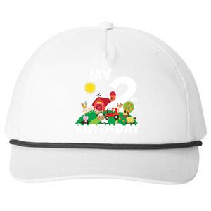 2 Year Old Farm My 2nd Birthday Snapback Five-Panel Rope Hat