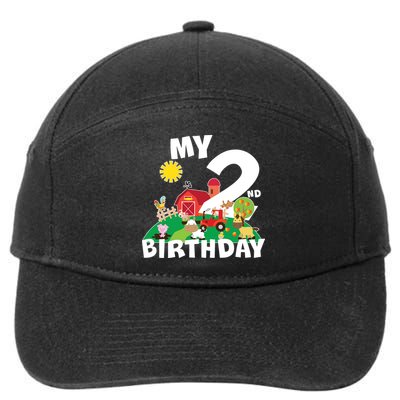 2 Year Old Farm My 2nd Birthday 7-Panel Snapback Hat