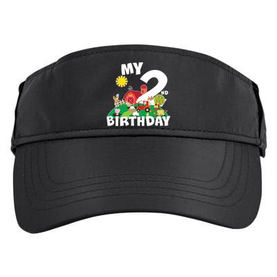 2 Year Old Farm My 2nd Birthday Adult Drive Performance Visor