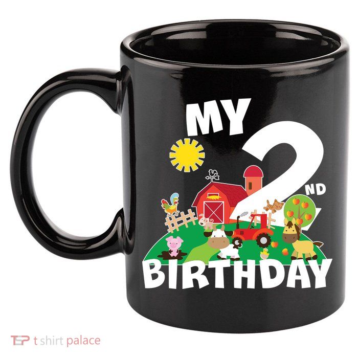 2 Year Old Farm My 2nd Birthday 11oz C Handle Ceramic Mug