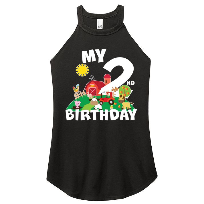 2 Year Old Farm My 2nd Birthday Women's Perfect Tri Rocker Tank
