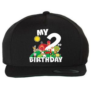 2 Year Old Farm My 2nd Birthday Wool Snapback Cap