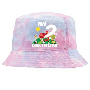 2 Year Old Farm My 2nd Birthday Tie-Dyed Bucket Hat