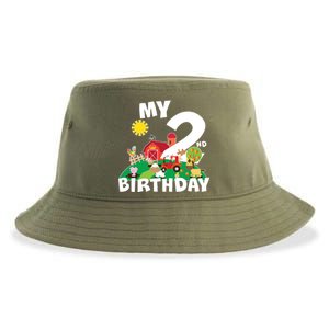 2 Year Old Farm My 2nd Birthday Sustainable Bucket Hat