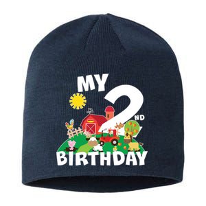 2 Year Old Farm My 2nd Birthday Sustainable Beanie