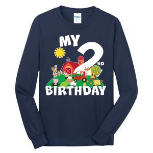 2 Year Old Farm My 2nd Birthday Tall Long Sleeve T-Shirt