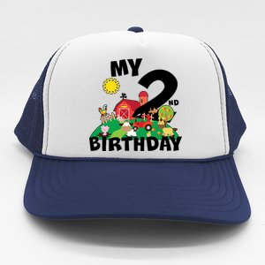 2 Year Old Farm My 2nd Birthday Trucker Hat